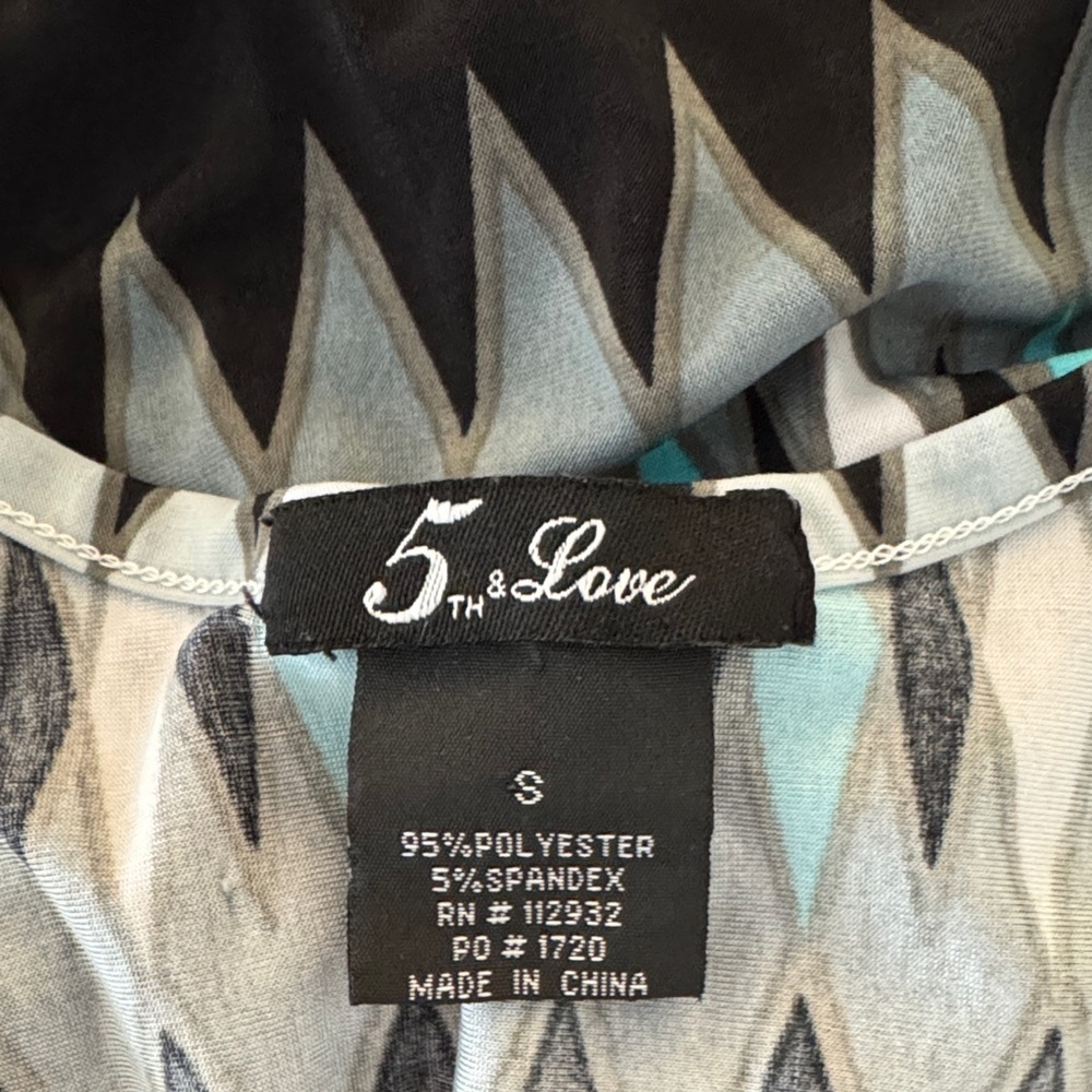 5th & Love Black and Blue Chevron Maxi Dress - Picture 2 of 5
